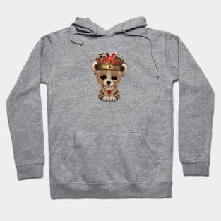 Cute Royal Bear Wearing Crown Hoodie